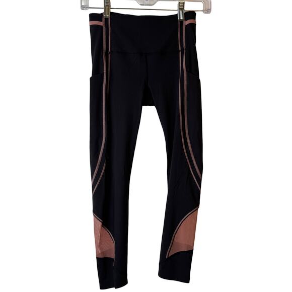 Athleta Ultimate Stash Pocket Ignite 7/8 Tight Leggings Black & - Size XS / P - Picture 2 of 6